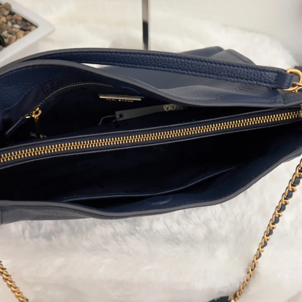 Tory Burch Britten Tote Royal Navy - Picture 7 of 9